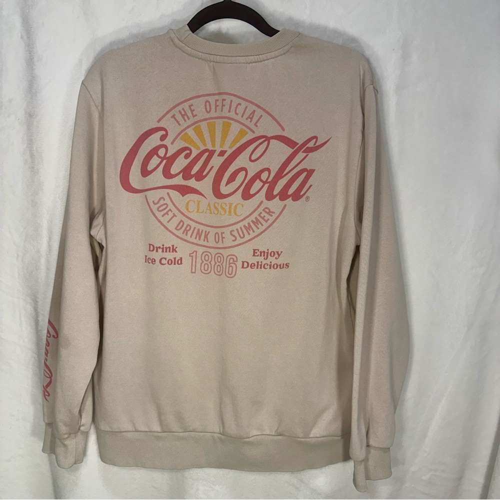 Official Coca-Cola "Soft Drink of Summer" Retro 1886 Graphic Crewneck